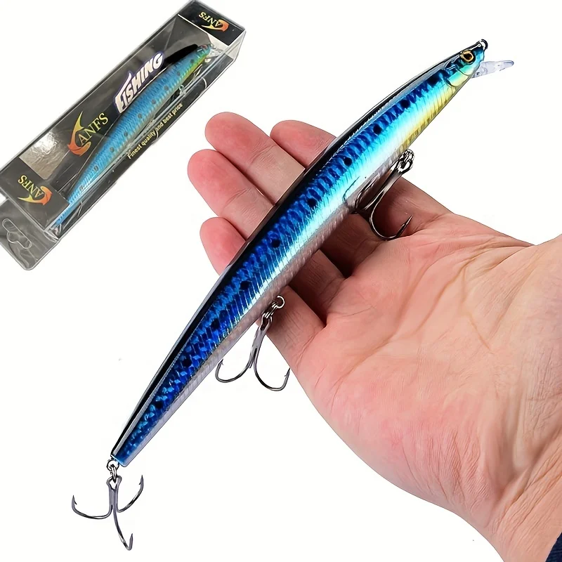 1 Stück großer bionischer Minnow-Köder, künstlicher Köder, 180 mm/24 g, Halbwasser-Angelköder, Angelgerät – perfekt zum Fangen großer Fischer