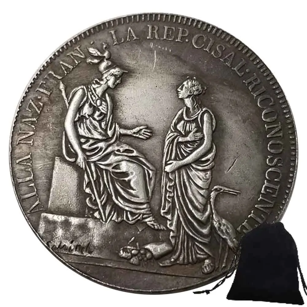 

Luxury Favors Italian Lira Lucky Art Coin Good Luck Commemorative Coin/Pocket Party Memorial Gift Collection Coin+Gift Bag