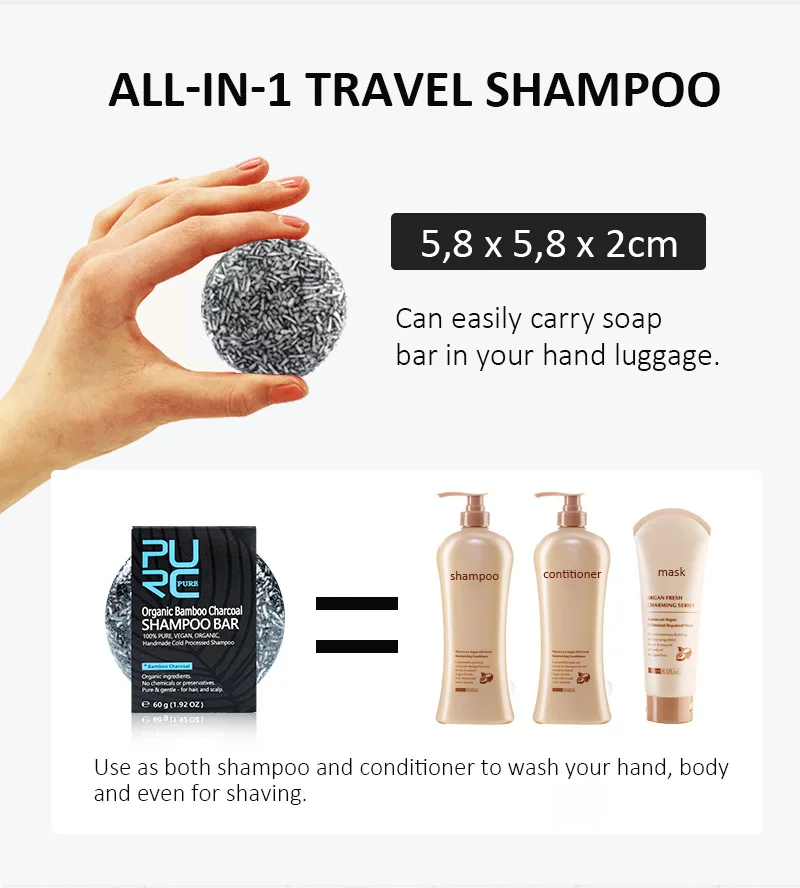 Description Picture 4 of itemSoap Hair Darkening Shampoo Bar Repair Gray White Hair Color Dye Face Hair Body Shampoo 60g Natural Organic Hair Conditioner