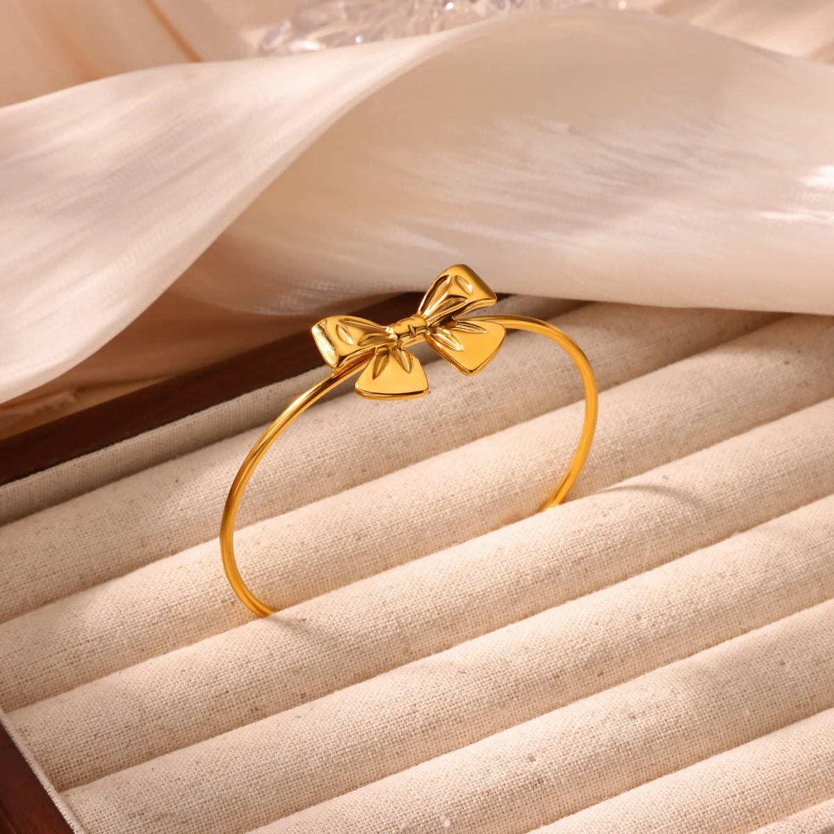 Bow Tie Cuff Open Bracelet For Women Girls