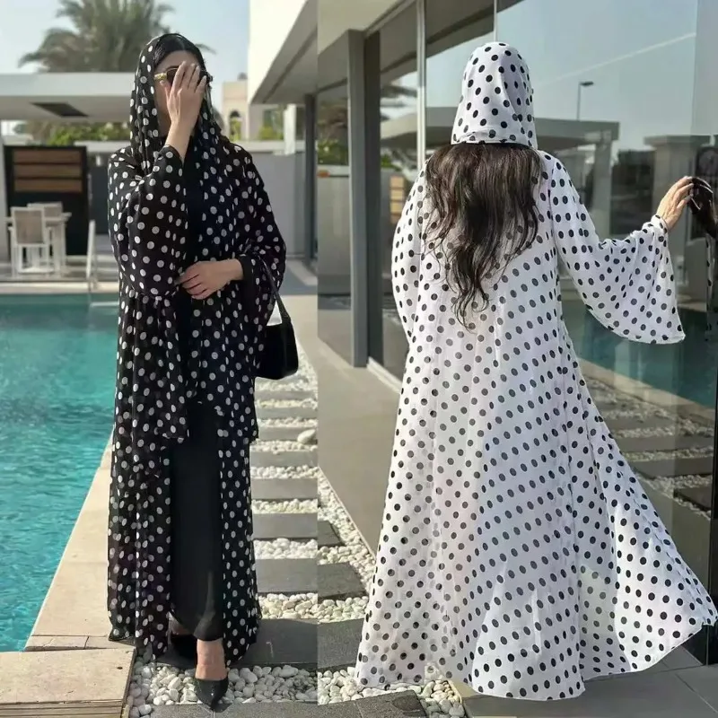 Polka Dot Abaya Set with Matching Hijab product image from Kayea’s Collections