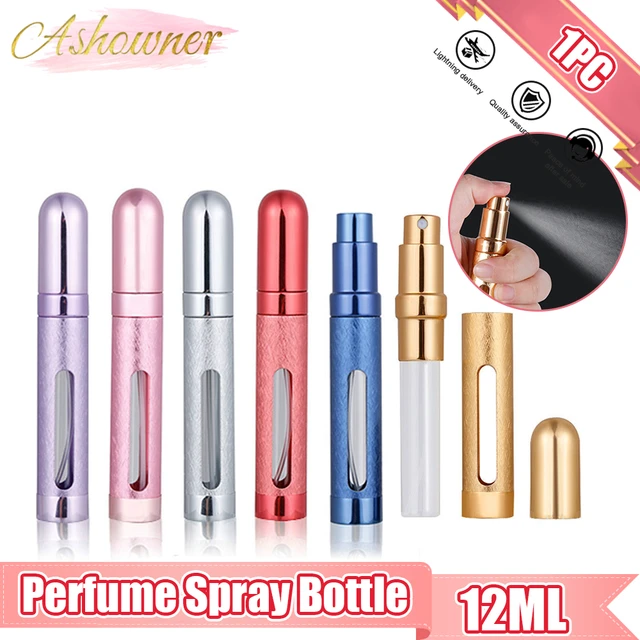 12ML Mini Perfume Bottle Atomizer Refillable Perfume Spray Bottle Portable  Travel Aluminum Cosmetic Empty Spray Scent