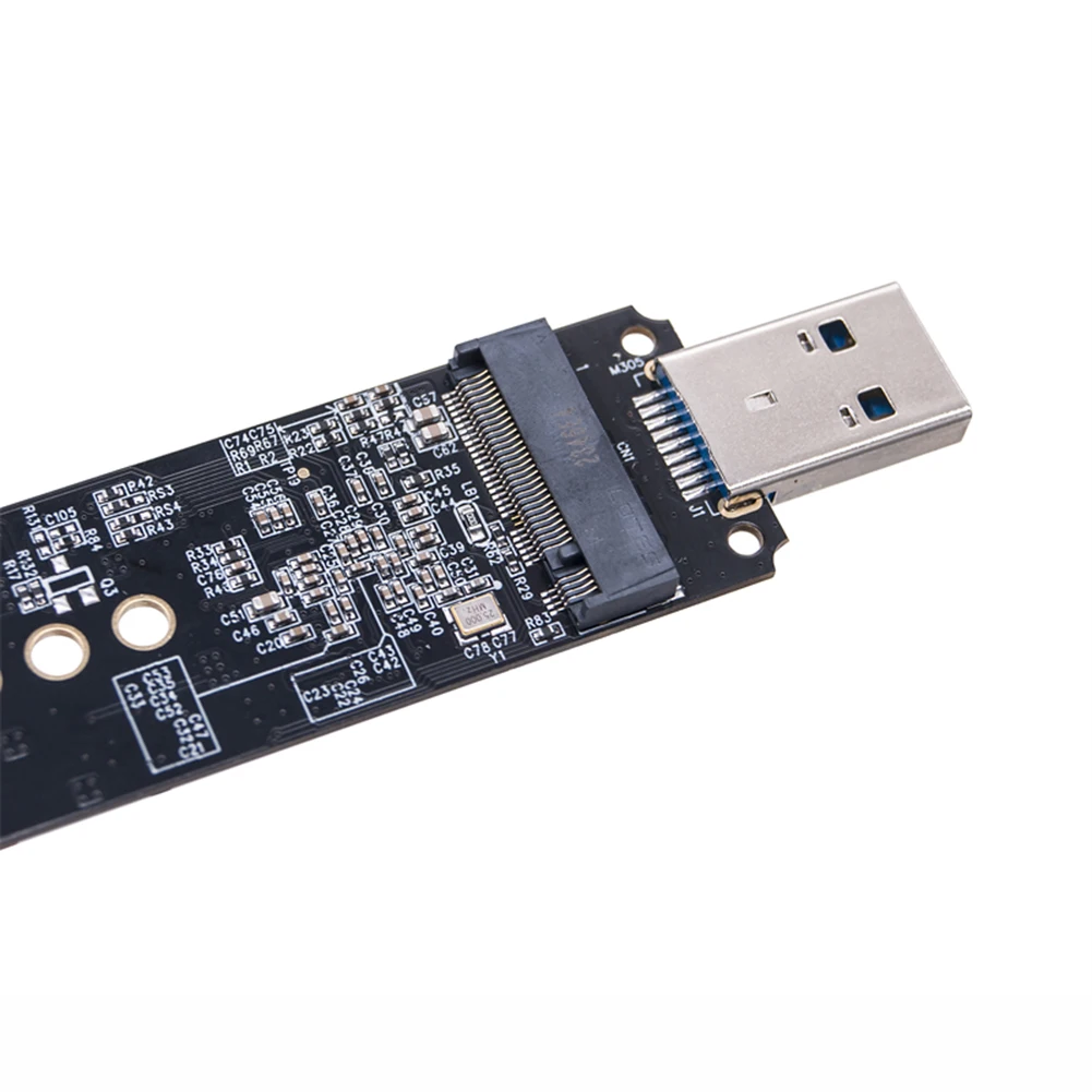 JMS581DL 듀얼 프로토콜 SSD 인클로저, PCIe AHCI M.2 NVME/NGFF to USB3.1 A 타입 지지대, 2230 2242 2260 2280 SSD 지원 불가