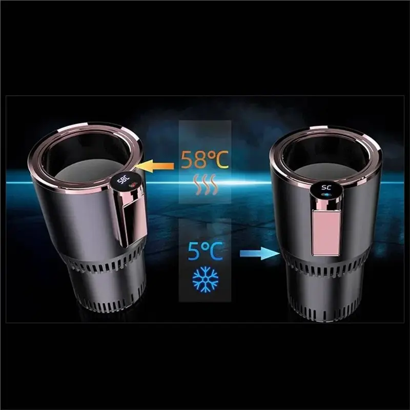 스마트 2-in-1 차량용 컵 냉온 시스템 지능형 온냉 컵홀더 사무실 냉장고 차량용 액세서리