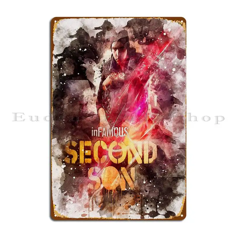 Infamous Second Son Metal Sign Paintingdecoration Wall Murale Printed Classic Tin Sign Poster