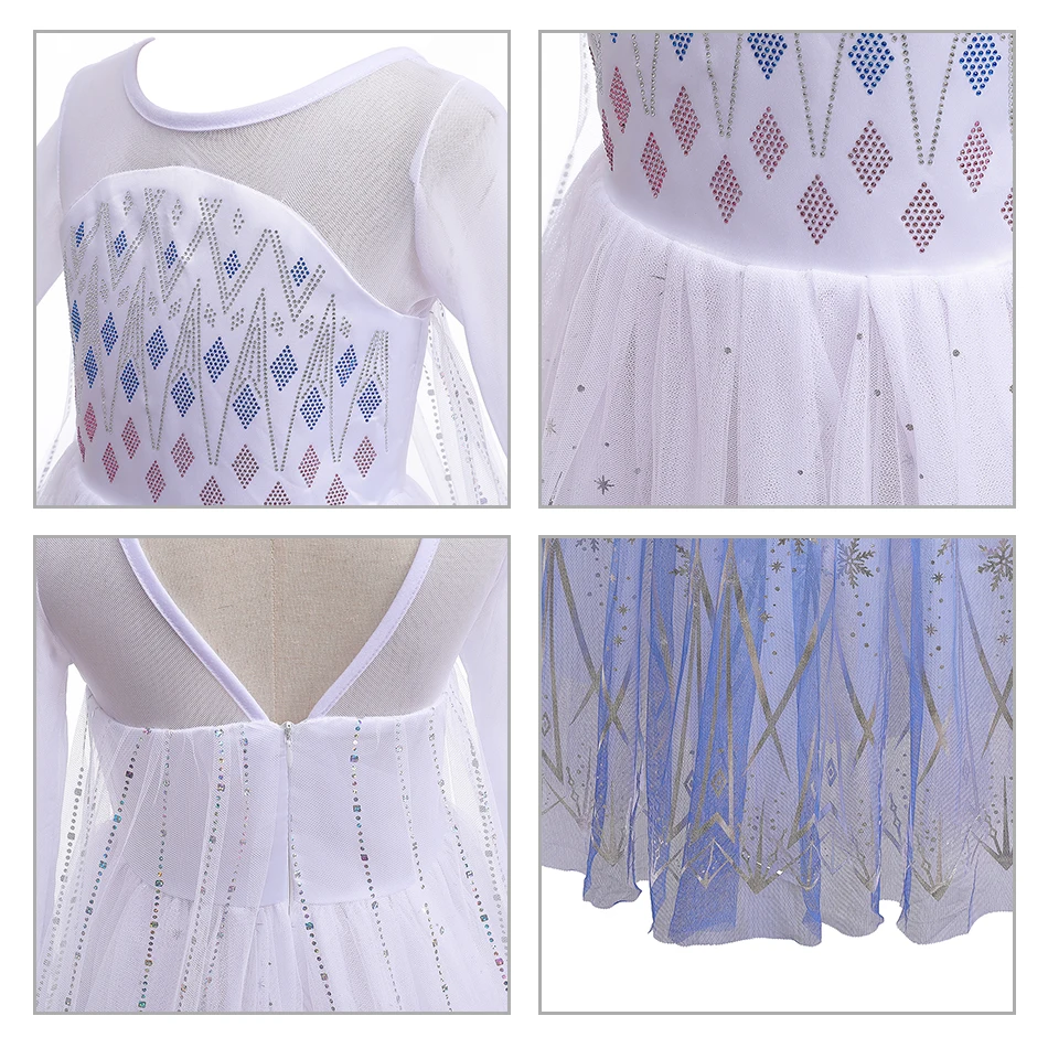 Girls dress Disney Elsa Anna Princess Dress for Girls