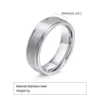 Man Stainless Steel Ring Mattesurface Finger Band, Classic Simple Wedding Birthday Party Dad Boyfriend  Valentine's Day Gift 2