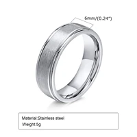 Man Stainless Steel Ring Mattesurface Finger Band, Classic Simple Wedding Birthday Party Dad Boyfriend  Valentine's Day Gift 2