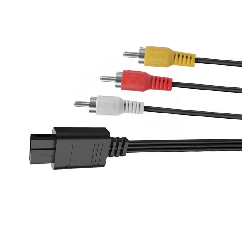 Nuovo N64 Snes Gamecube 6Ft Rca Av Tv Audio Video Cavo Stereo Per Nintend 64 Squisitamente Progettato Durevole