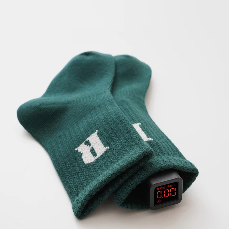 2023 Spring Cute Cotton Student Slippers Stockings Children Solid Color Letter White Thermal Sleeping Socks for Baby Accessories