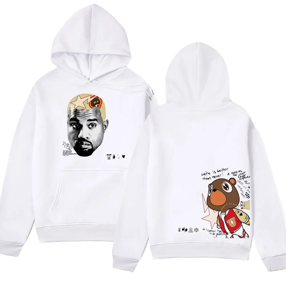 Rapper Kanye West Graduation Graphic Print Hoodie Men's Women's Fashion 90s Vintage Sweatshirts Streetwear Y2k Clothes Hoodies