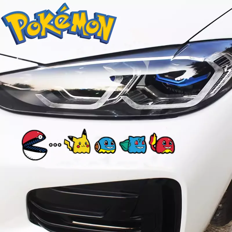 

Pokemon Pac-Man Cute Sticker Pikachu Charmander Bulbasaur Squirtle Car Window Decoration Sticker Children's Toy Birthday Gift