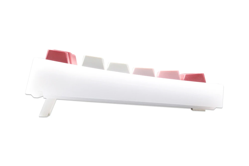 gks cherry profile verão pêssego tintura sub keycap conjunto grosso pbt para teclado tkl ansi rosa