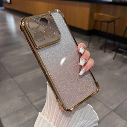 Glitter Electroplated Phone Case - Sparkling Protective Cover for MOTO G84 (Gold)