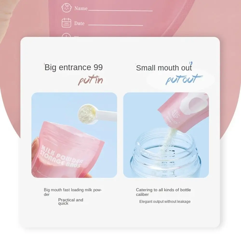 30PCS/Set Portable Leakproof Sealed Baby Food Storage Bags Feeding Milk Powder Holder Disposable Milkpowder Pouches