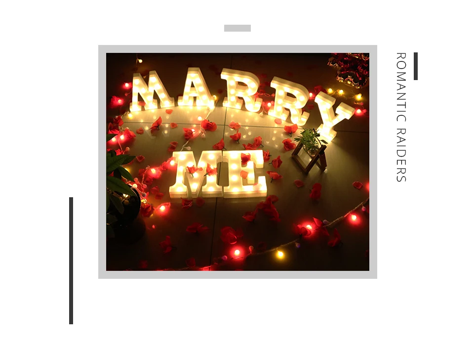 Alphabet Letter Number Lamp Luminous LED Night Light for Home Wedding Birthday Christmas Party Decoration Warm Decorative Lamp