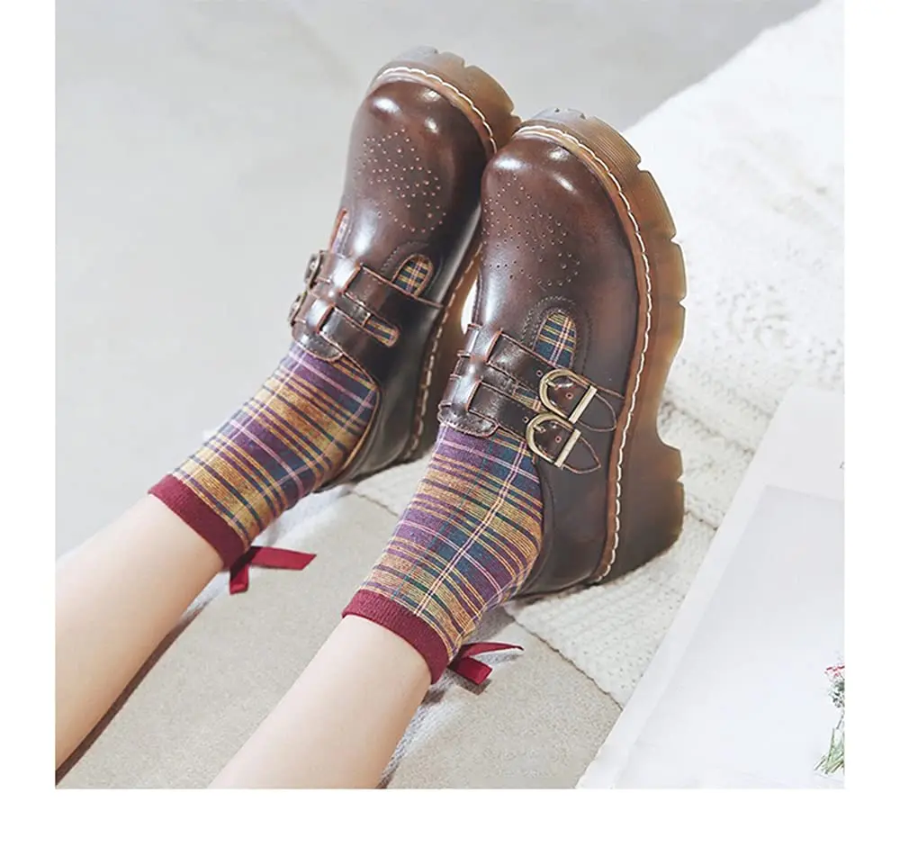 Mori Girl JK Dress Shoes Mid Heel Mary Jane Slip-on Vintage Pumps