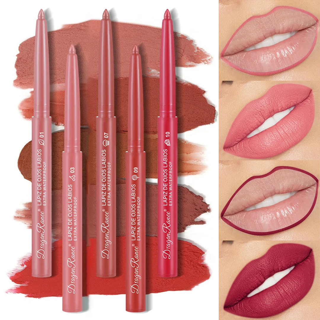 Lipstick Sexy Beauty Lasting Waterproof Pigment Matte Lipstick Pencils Velvet Lip Liner Pencil Outline Lips Contour Line Makeup 3