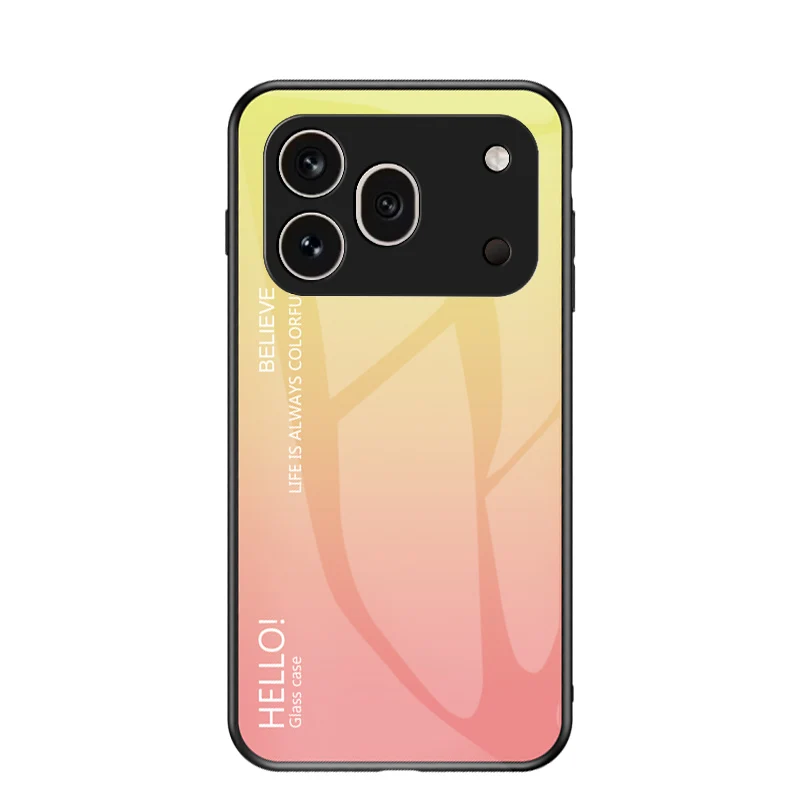 Premium Gradation Tempered Glass Protective Case with Hard Back Bumper