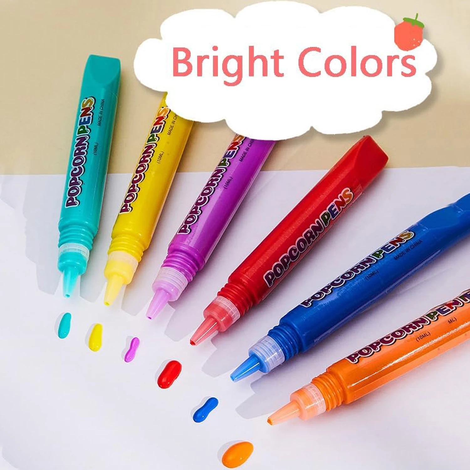  Magic Puffy Pens for Kids,DIY Bubble Popcorn Drawing Pens,Magic  Popcorn Pen,Magic Popcorn Pen Cotton Pen,3D Art Printing Bubble Pen,Popcorn  Colors Pens (12pcs-C)