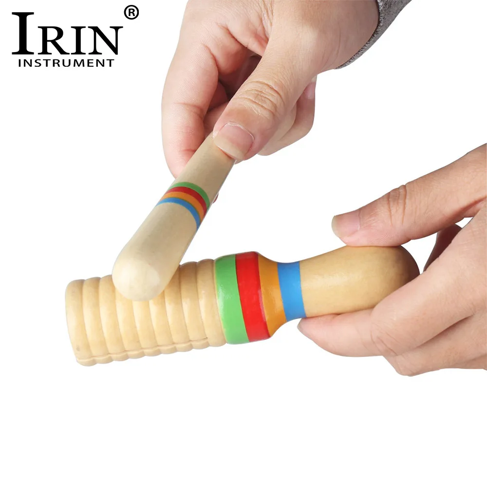 IRIN Single Ringing Drum Orff Instrument Wooden Small Single-Threaded Ring Percussion Cylinder Kids Gifts Educational Toys