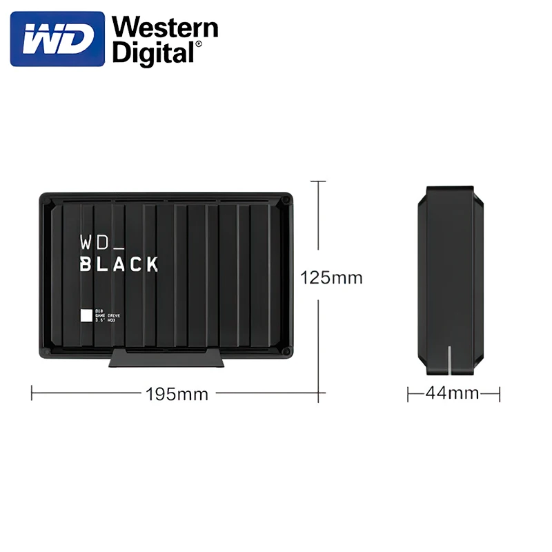   WD_BLACK 8 ׶Ʈ 12 ׶Ʈ D10  ̺ ޴  ϵ ̺ HDD, Playstation, Xbox, PC, Mac,PS4  ȣȯ 