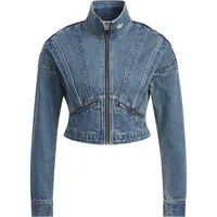 Adidas Originals Trefoil Veste décontractée ample en denim tricoté pour femme KH1183 5