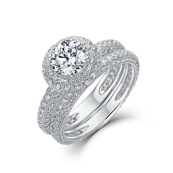 Deluxe Moissanite Band Ring GRA Certificate Laboratory Diamond Rings Women's Wedding Jewelry 18K Gold Plated S925 Silver 1