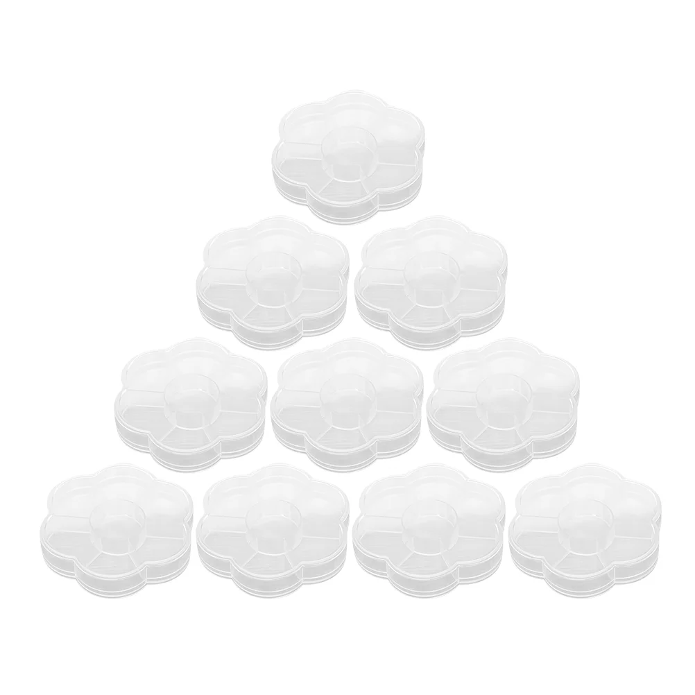 

10Pcs Clear Jewelry Storage Box Small Crafts Jewelry Finding Box Hardware Small Beads Container