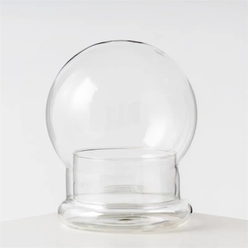 Split type Spherical Micro Landscape Vase Containers Desktop Glass Vase Green Moss Bansai Landscape Glass Terrarium Home Decor 4