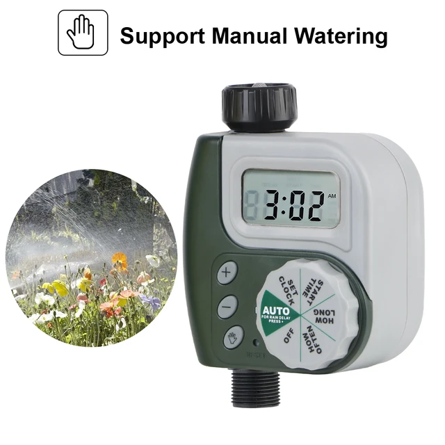 Irrigation Timer Multiple Program Garden Watering Timer Dial Controller LCD Screen Digital Clock Intelligent ​Automatic 3