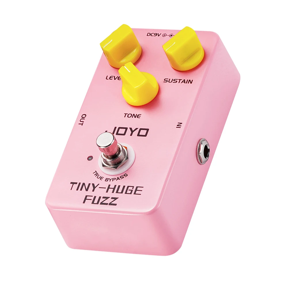 JF-26 TINY HUGE Fuzz Guitar Pedal Classical Vintage Fuzz Tone Bass & Long Sustain Effects with SUSTAIN/TONE/LEVEL Knobs