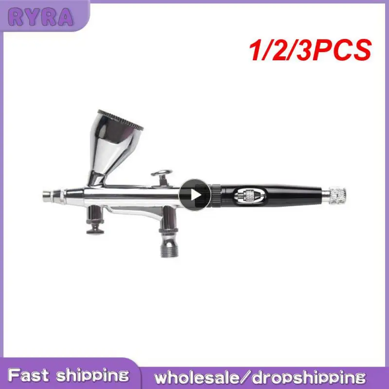 

1/2/3PCS Dual-Action Airbrush with 30psi Auto Stop Compressor Kit Air Brush Spray Gun for Makeup Nail Paint Tattoo Body Cake Car
