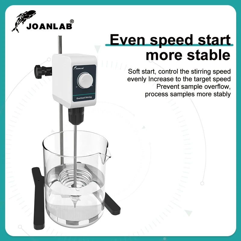 JOANLAB Stirrer Laboratory High Power Mixer Lab Electric Digital Display Overhead Stirrer 5/10L 1200rpm 110/220V OS-10S