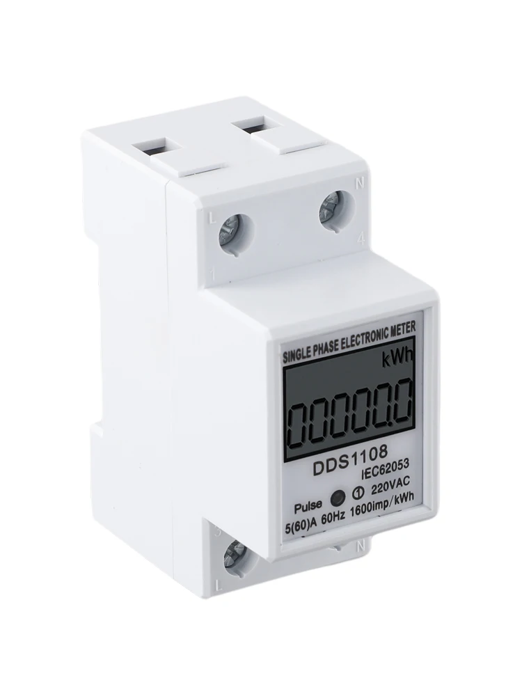 

1pc 50A 60A Smart Circuit Earth Leakage Over Under Voltage Protector Relay Device Switch Breaker Energy Power KWh Meter