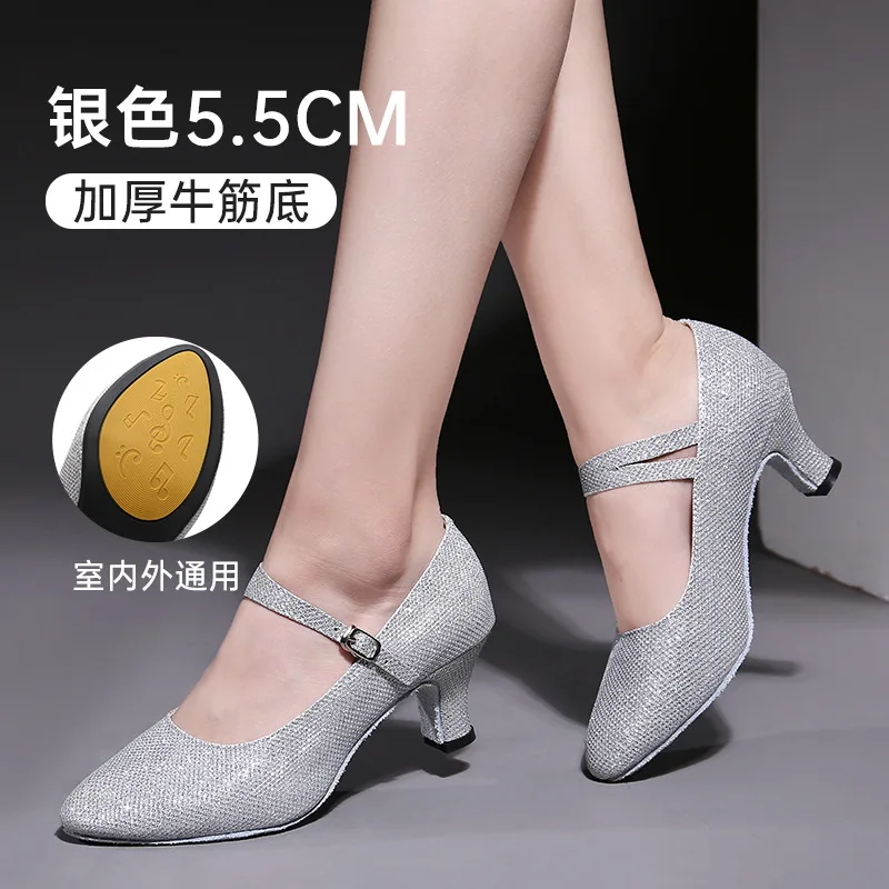 thumbnail image 1 of Nueva marca de zapatos de baile modernos para mujer, Salsa, Tango, 3,5/5,5 cm, suela suave, zapatos de baile de salón, 1 of 5