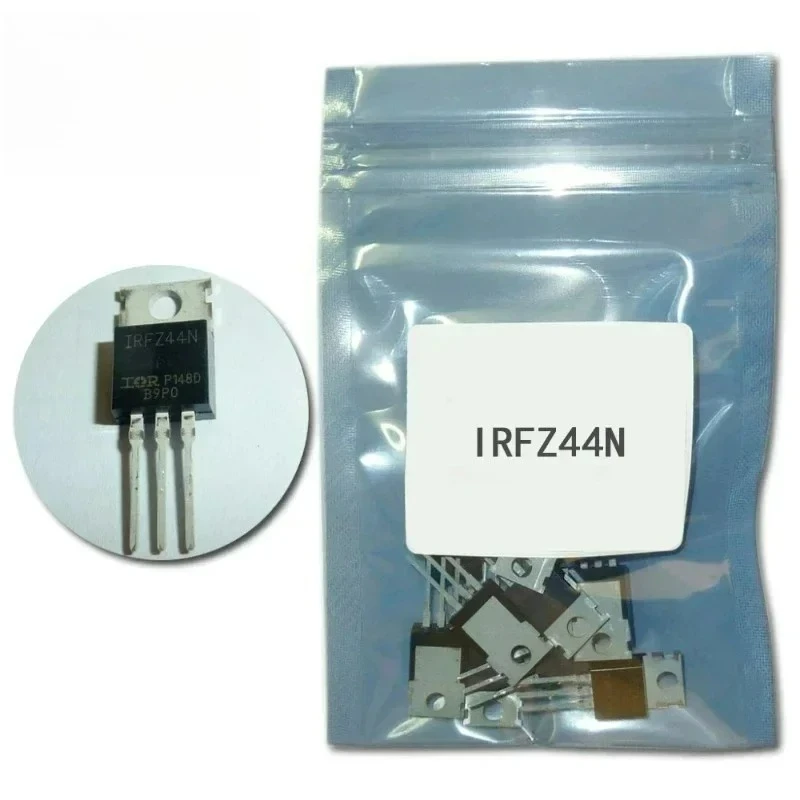 MOSFET Transistor 5-25pcs IRFZ44N TO220 MOSFET Transistor Kit IRFZ44NPBF TO-220 Field Effect Transistor IRFZ44 49A 55V High Power Transistors
