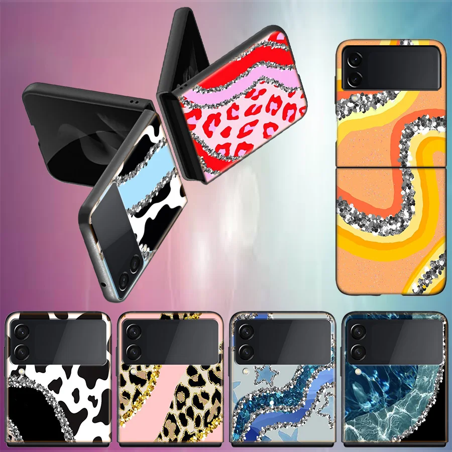 Sfondo Di Moda Per Samsung Galaxy Z Flip 5 4 3 Custodia Rigida Antiurto Per Telefono Z Flip 5 5G Z Flip 5 4 5G Tpu Pc Hard Co