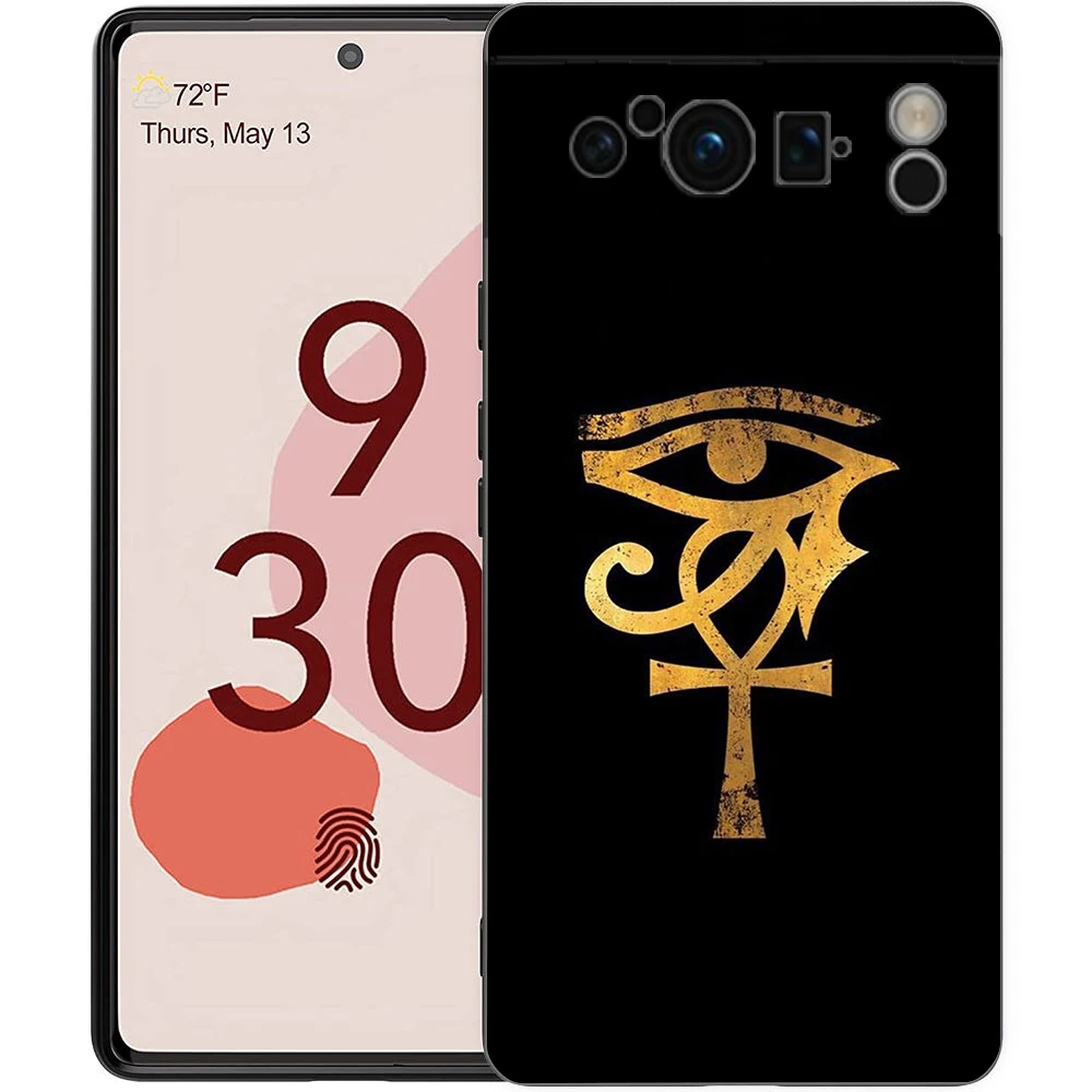 Sacred Eye of Horus Egypt Fresco Shockproof Silicone Phone Case