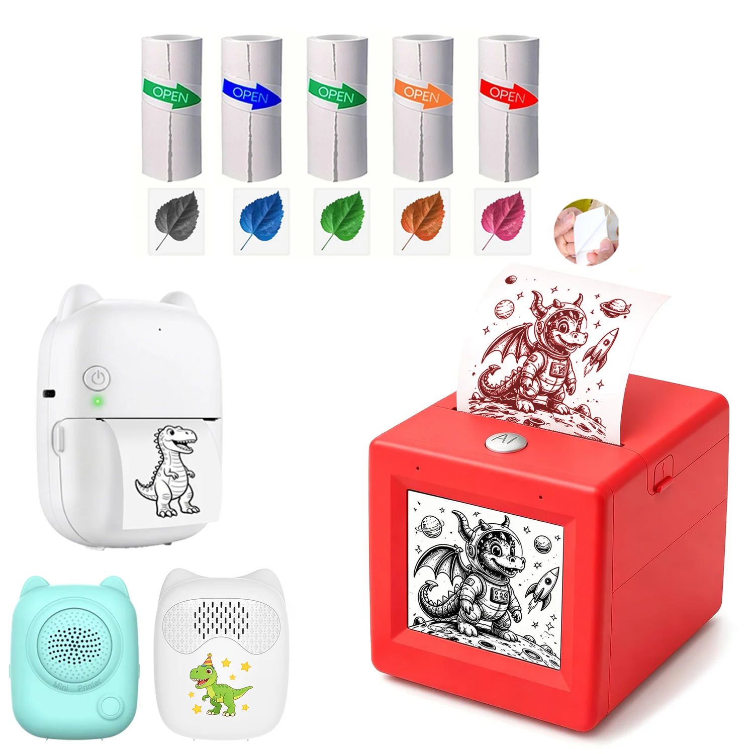 듀얼 컬러 열전사 인쇄 용지 57mm, 학생의 실수 문제 메모용 특수 용지, Fit Meow 기계, 휴대용 프린터 및 카메라에 적합