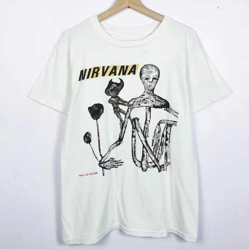 Incesticide Album Cover NIRVANA Band T-Shirt Baumwolle Grafik-T-Shirt Herren Damen Sommer Streetwear