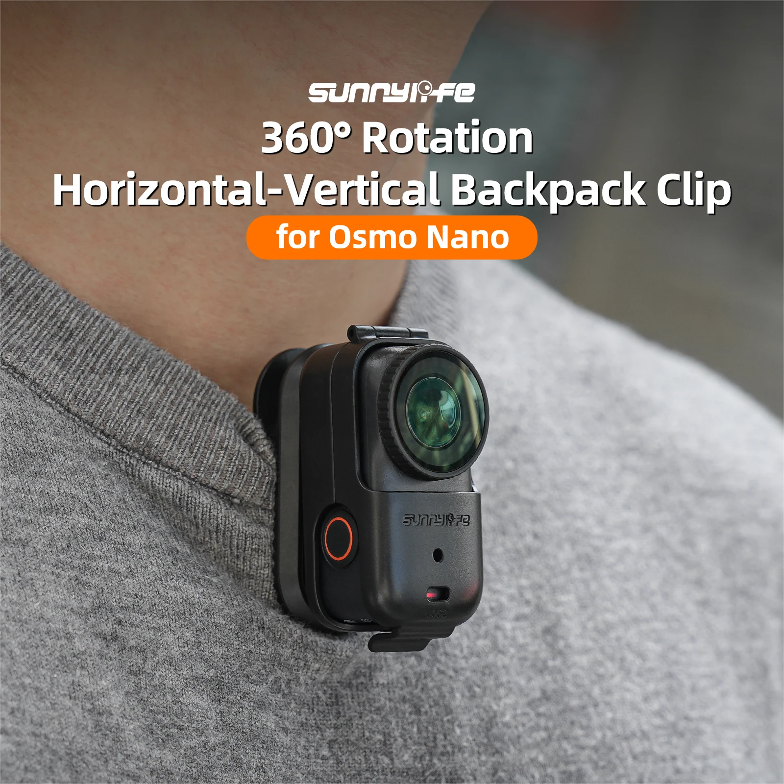 360 ° Verstellbarer Rotations-Rucksackclip für DJI OSMO Nano, Schnellverschluss-Halterung, Vlog-Clip-Halterung für DJI Osmo Nano Zubehör – Detail 1