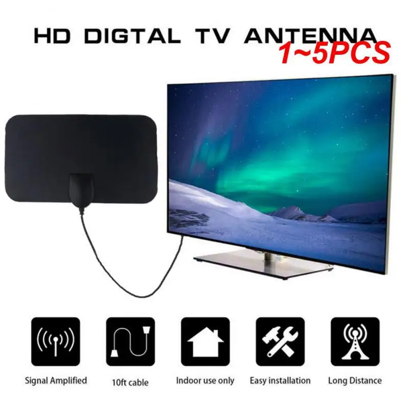 

1~5PCS hengshanlao 2021 digital antenna tv Receiver indoor 2000 Miles HDTV antenna With Amplifier DVB-T/T2 ISDBT signal