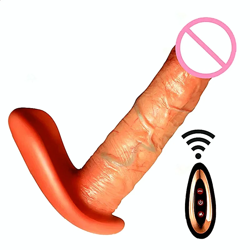 Remote Control Realistic Thrusting Telescopic Dildo Vibrator For Couples Heating Wearable Sex Toy Clitoral G Spot Stimulation 18