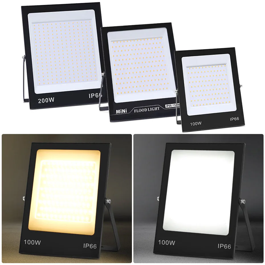 Waterproof Outdoor 220V Flood Light Led 10W 50W 100W 150W 200W Projector Street Garden Lighting IP66 Wall Lamp For House |