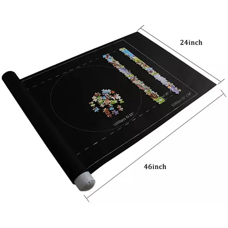 Jigsaw Puzzles Puzzles Mat Jigsaw Roll Felt Mat Play mat Blanket For Up to 3000 Pieces Accessories Portable Travel Storage bag
