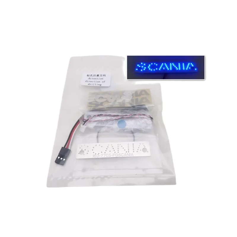 Tamiya LESU LED Luminescence Scania Logo Light for 1/14 Tamiya RC Truck Tractor Scania 56368 770s DIY Cars Upgrade Accessories 6