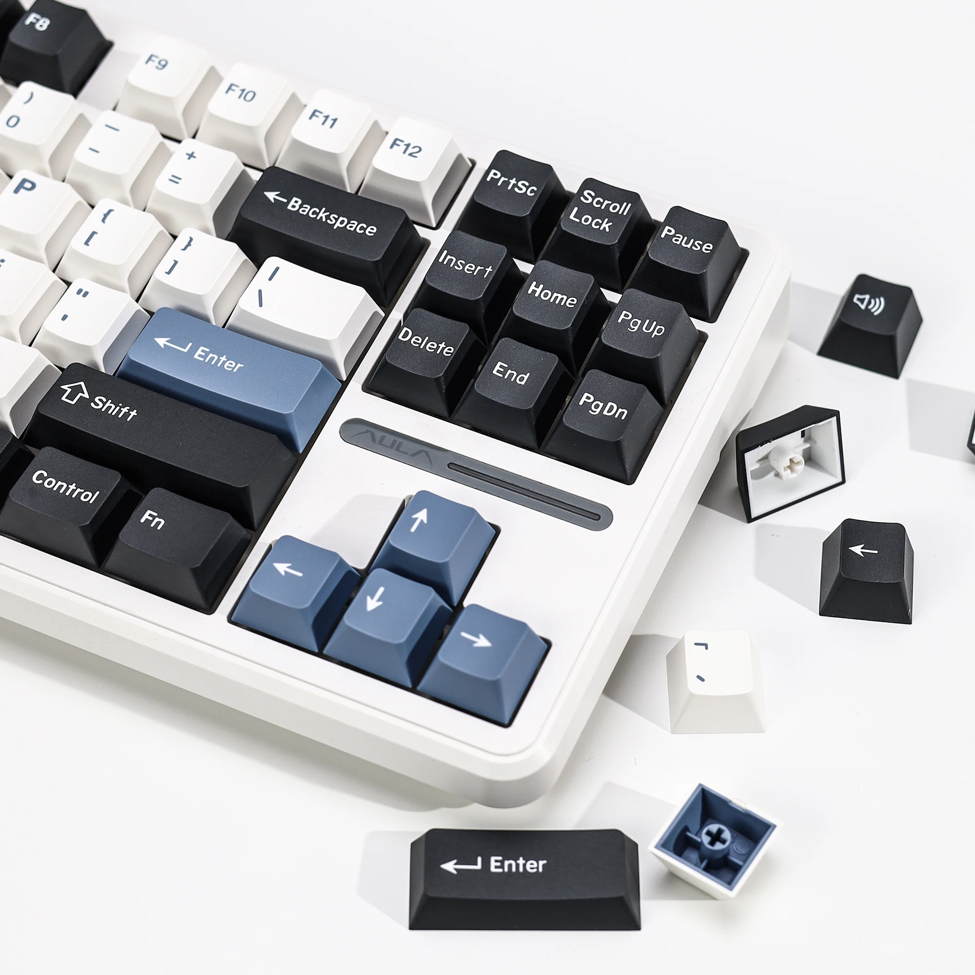 KBDiy 더블 샷 PBT GMK 아틱 키캡 세트 174키 체리 프로파일 ISO 키캡 레트로 60 75 100 게이밍 기계식 키보드용
