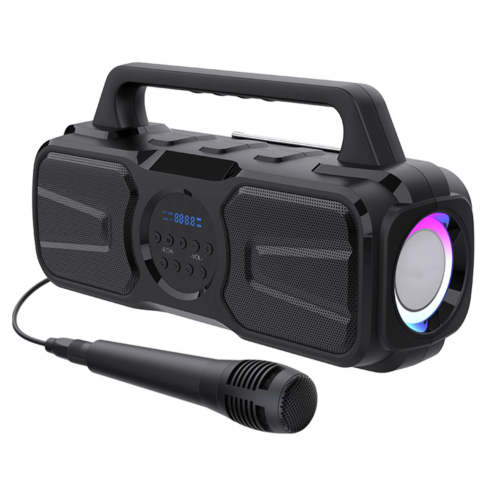 

NFC Bluetooth-compatible 5.0 FM Radio TF Subwoofer Solar 40W Portable Home Outdoor Aux Loud Stereo Deep Bass Wireless Speaker