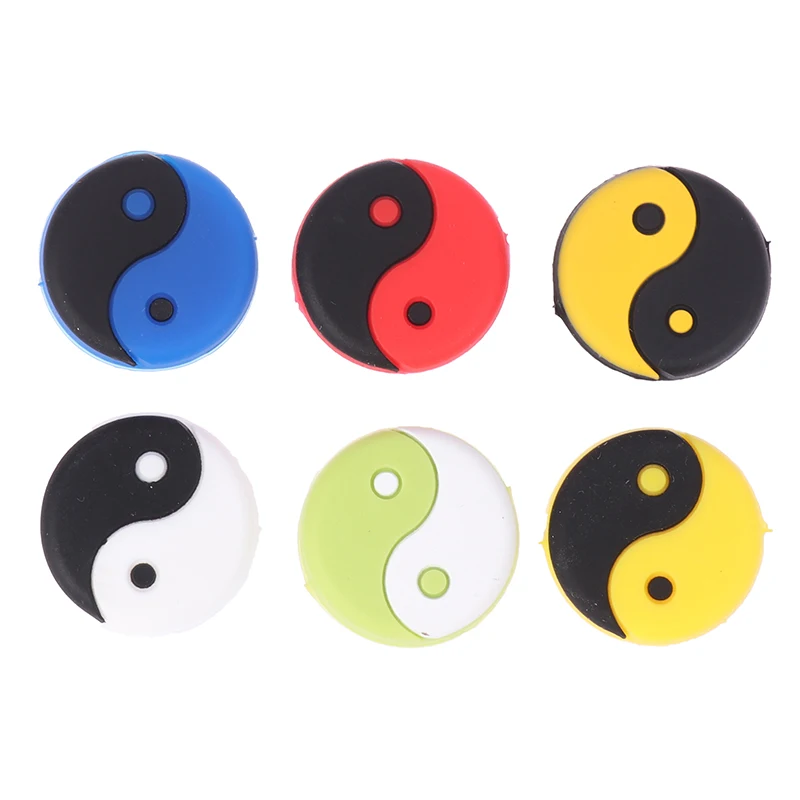 Tennis Racket Vibration Dampeners Silicone Anti-Vibration Tennis Shockproof Absorber Smile Face Shock Pad Accessories Random tennis accessories tennis racket shock absorber